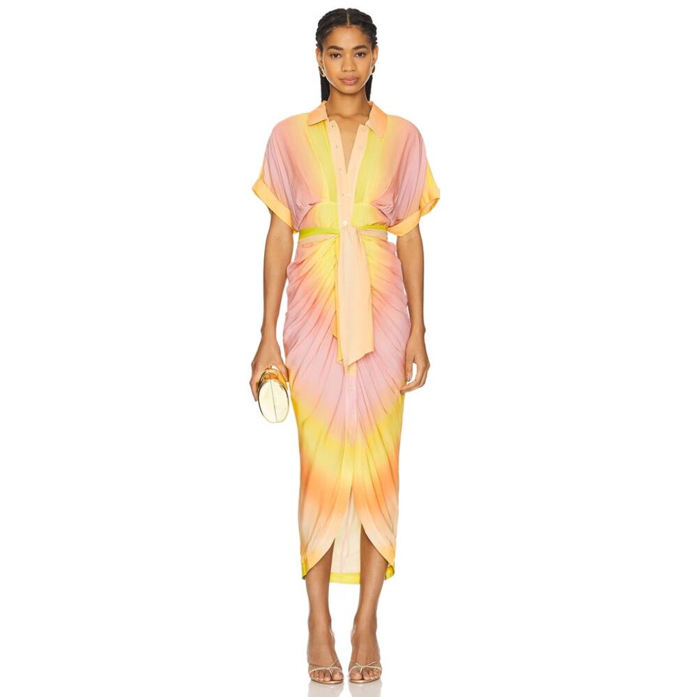 NWT Le Superbe Miko Dress Ombre Sunset Womens Size 8